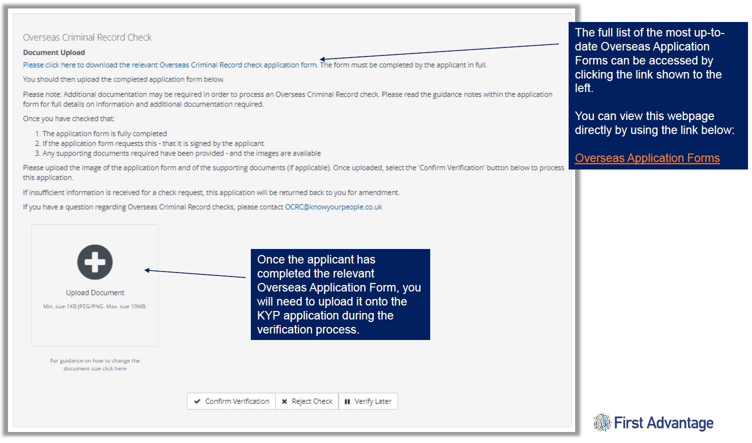 ServiceConnect - Can I do a DBS check on an overseas applicant?