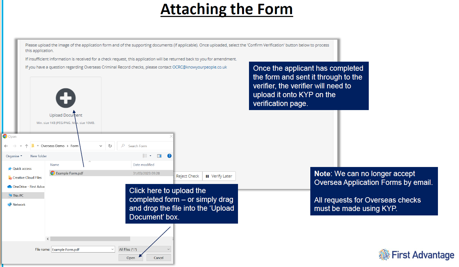 ServiceConnect - Can I do a DBS check on an overseas applicant?